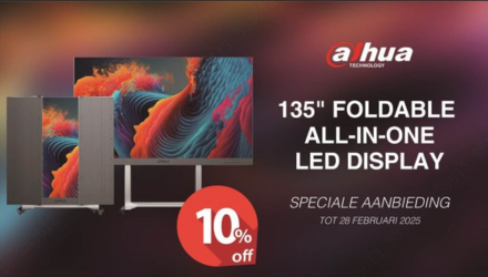10% extra korting op Dahua vouwbaar LEDscherm